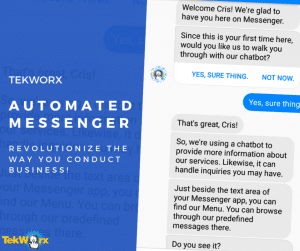 TekWorx Messenger Chatbot Automation